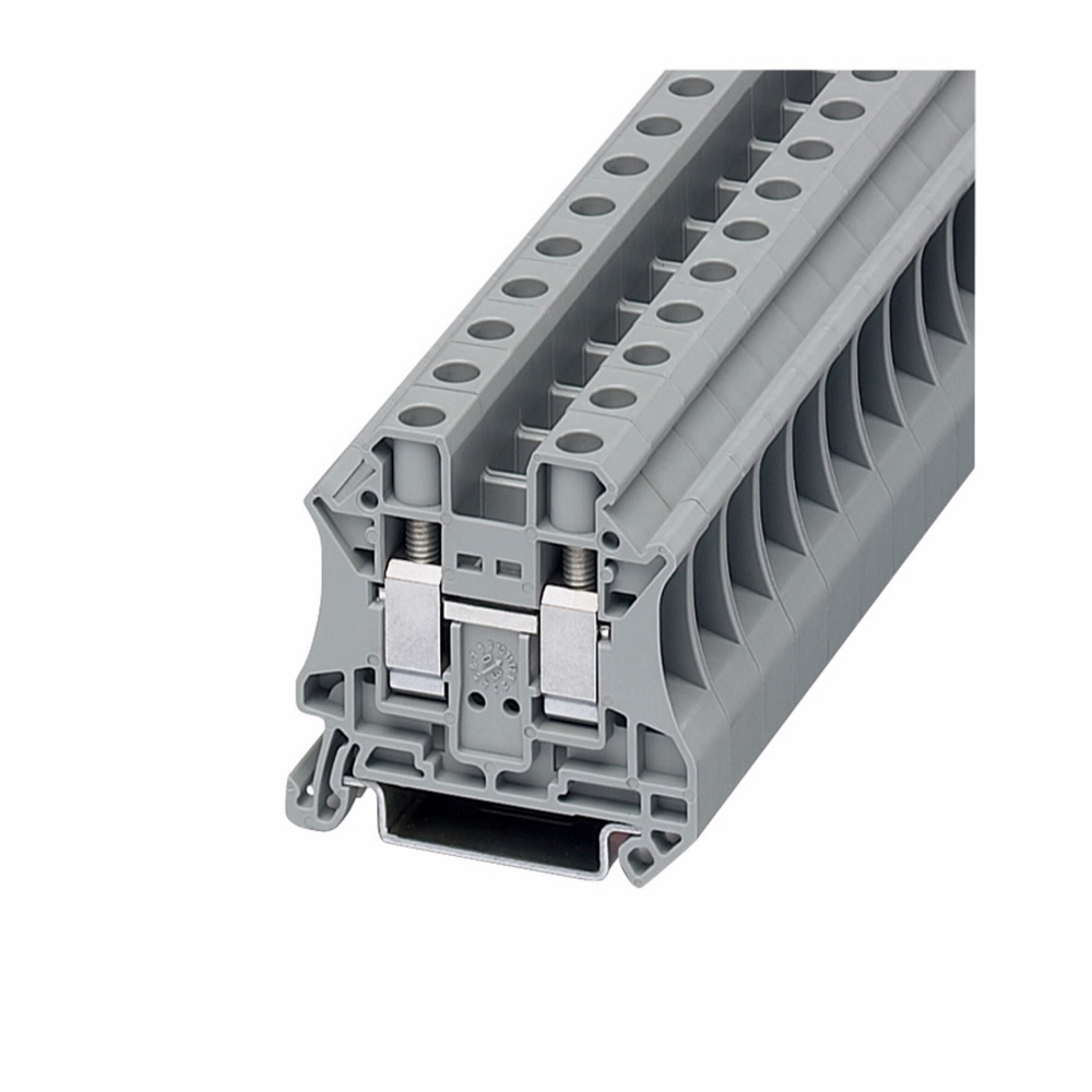 XBUT10 IEC-XB 1-Level Terminal Block, 1000/750/600 V AC, 54/65/69/76 A, 20 to 6 AWG Wire, DIN Rail Mount