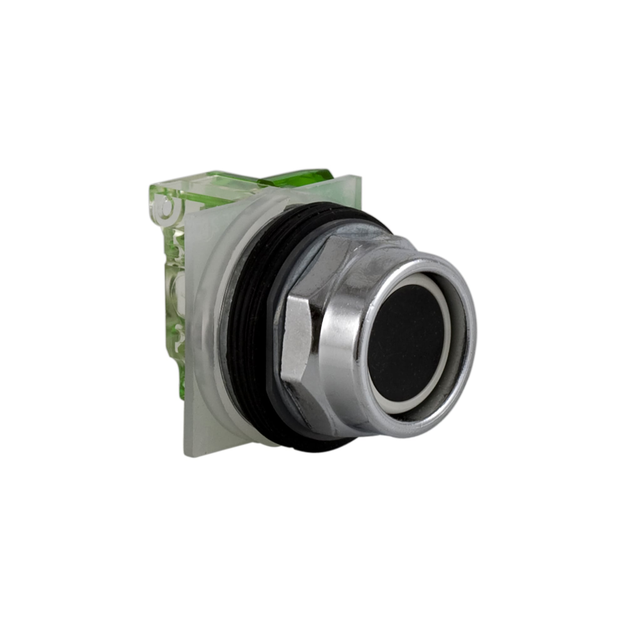 9001KR2BH5 Harmony Type K Heavy Duty Dusttight/Oiltight/Watertight Mechanically Interlocked Non-Illuminated Pushbutton With Extended Guard, 30 mm, 1NO Contact, Slow Break Contact, Black