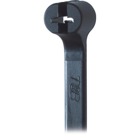 Cable Tie, Heat Stabilized, Ultraviolet Resistant Black Polyamide (Nylon 6.6) for Temperatures up to 105 Degrees Celsius (221 F) for Indoor or Outdoor Applications, Length of 91.95mm (3.62 Inches), Width of 2.34mm (0.092 Inch), Thickness of 0.91mm (0.036 Inch), Tensile Strength Rating of 80 Newtons (18 Pounds)