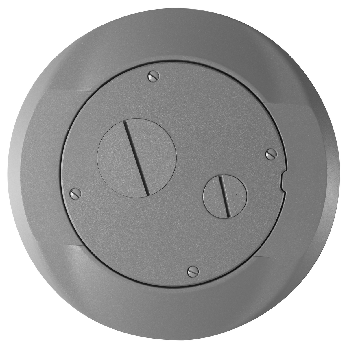 S1SPFFGY Fire-Rated Poke-Through Sub Plate, 8 in Dia, 2.41 in L, Cast Aluminum