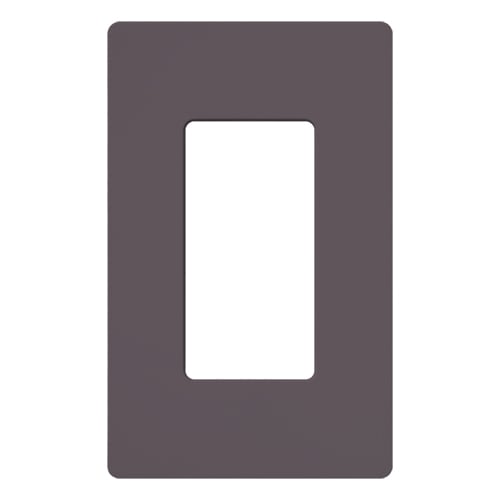 SC-1-PL Diva Satin Colors Designer Style Screwless Standard Wall Plate, 1 Gangs, 2.94 in W x 4.69 in H, Plastic, Plum