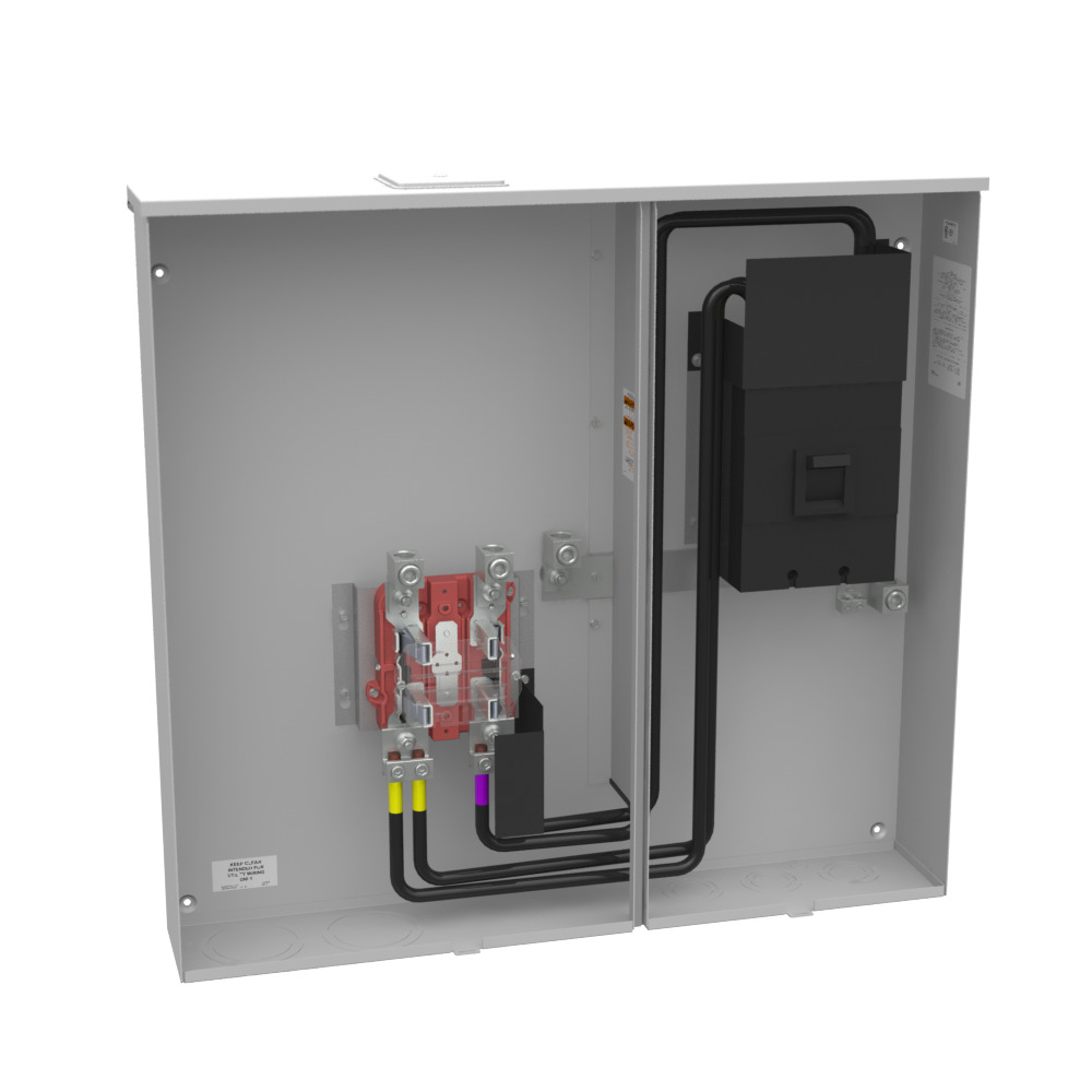 U6227-X-400-K3L 4 Term, Ringless, Large Closing Plate, 1-400 Amp, Main Breaker, Single Connector, Locking 4-600 kcmil