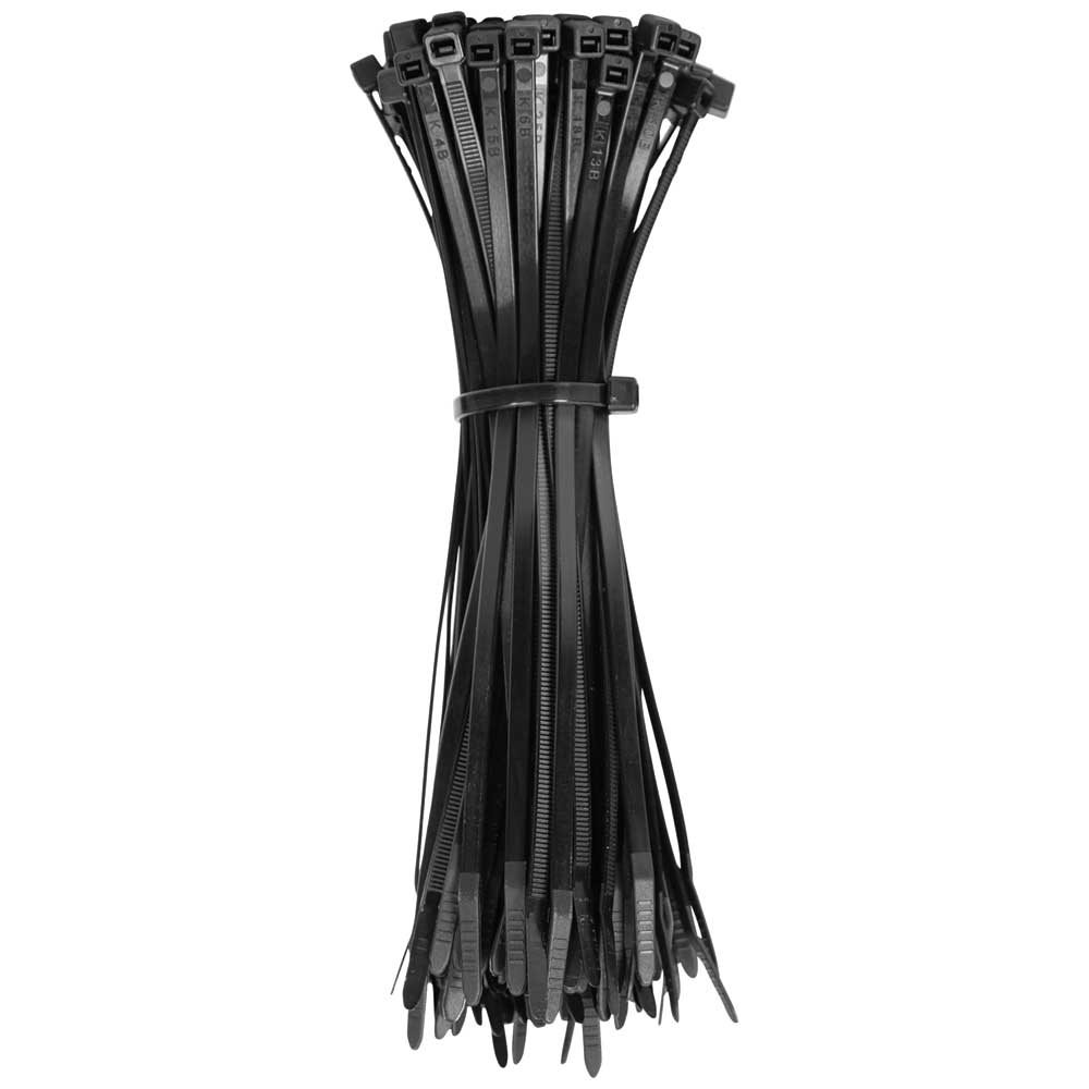 450-200 450 Cable Tie, 7.75 in L x 0.25 in W x , Nylon, Black