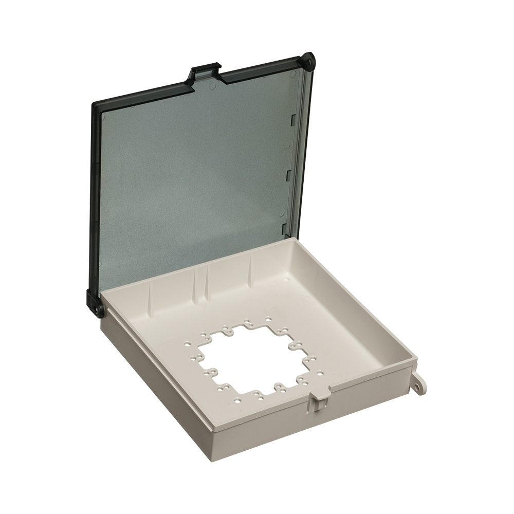 DBK88C 2-Gang Non-Metallic Weatherproof Keypad Enclosure With Clear Cover, 8.48 in W x 1.81 in D x 8.14 in H, Plastic