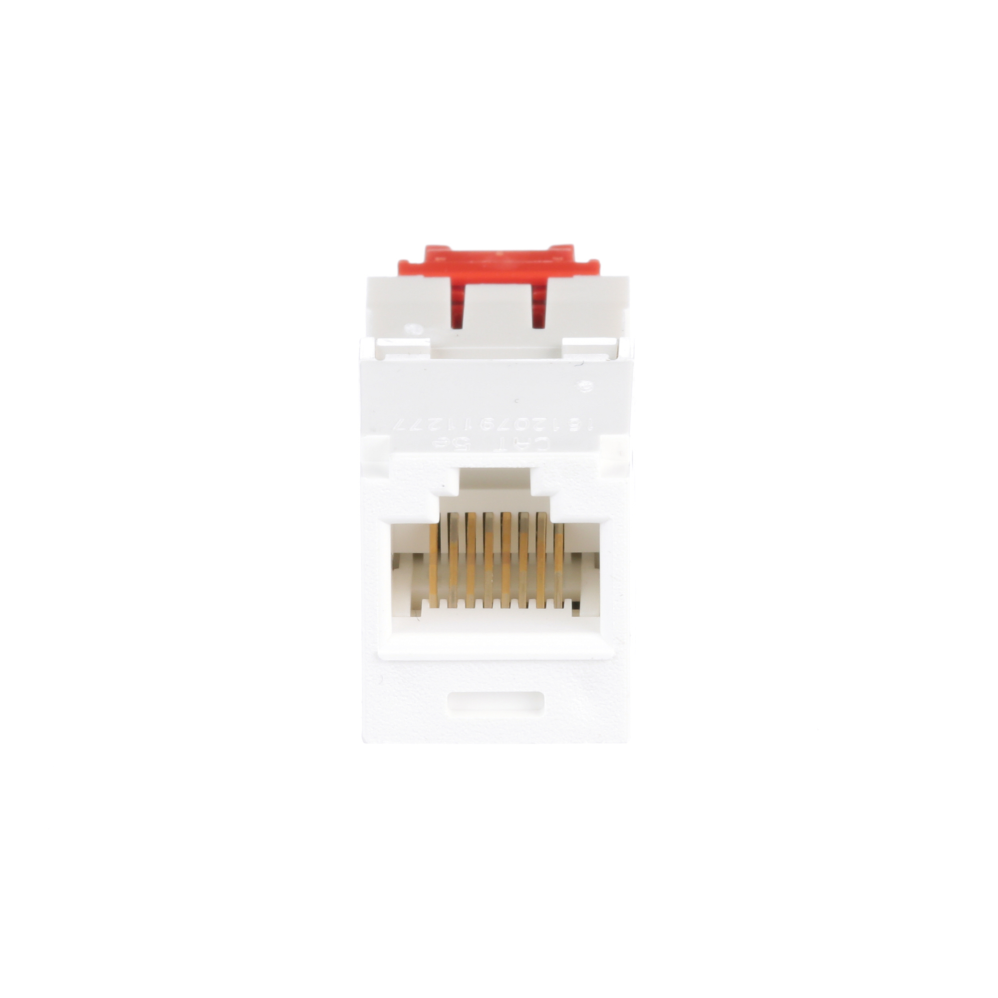 Mini-Com UTP RJ45 Cat 5e TG Jack Module, Arctic White