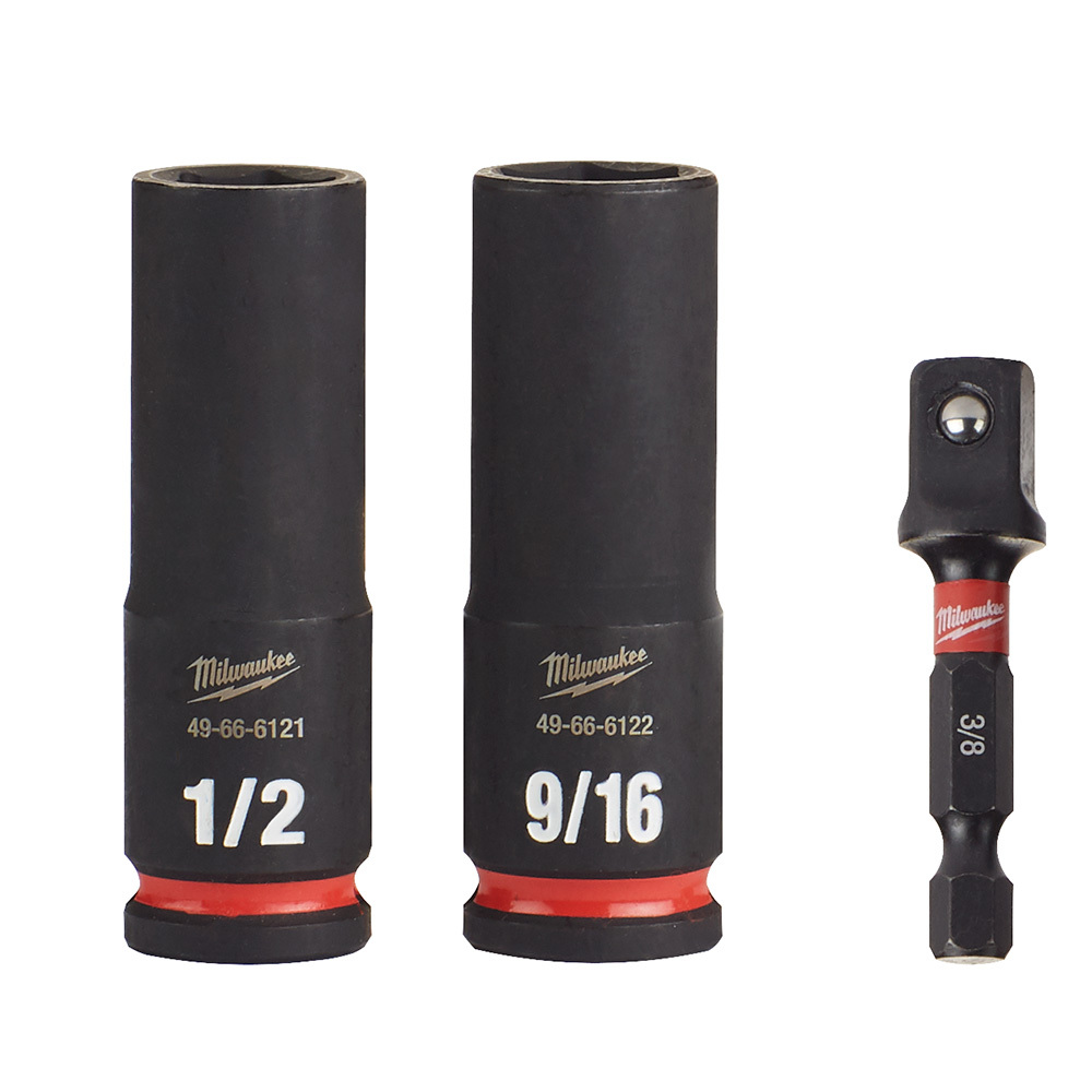 49-66-4417 Shockwave Deep Thinwall Socket Set, 6 Points, 3/8 in Drive, 3 Pieces