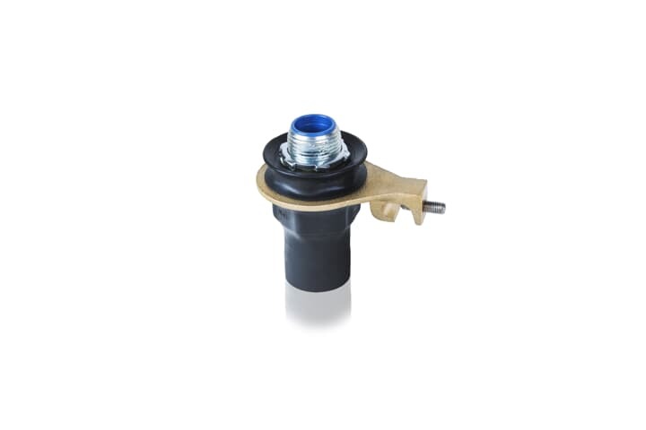 ST3/4GR-G Ocal Straight Liquid Tight Conduit Connector With Grounding Ring, 3/4 in Trade, Steel, PVC Coated