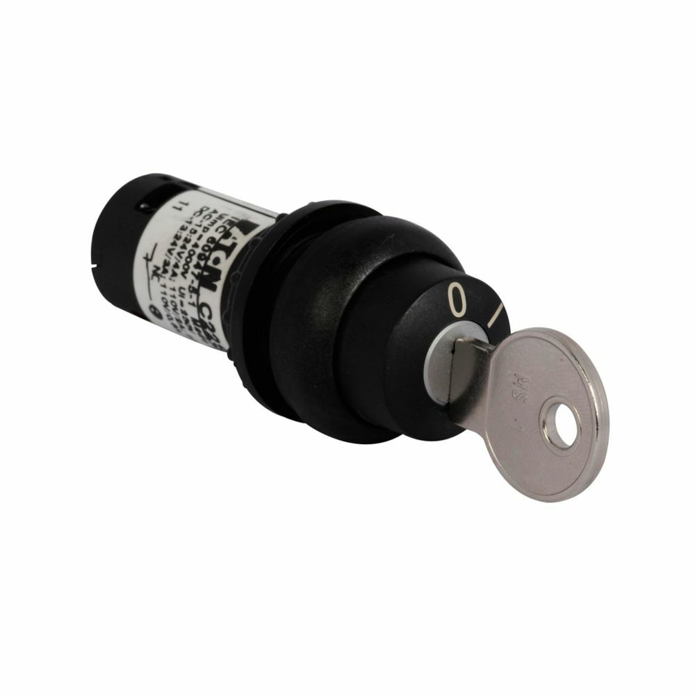 M22S-WRS3-A1 RMQ-Titan M22 Modular Non-Illuminated Selector Switch Operator, 22.5 mm, Keyed Operator, 3 Positions, Black