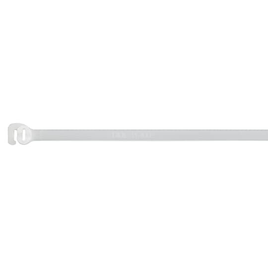 TYR508 Ty-Rap Reusable Cable Tie, 14.33 in L x 0.19 in W x 0.055 in THK, Nylon/Polyamide 6.6, Natural