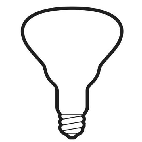 65BR40/FL/PRO Replacement Reflector Lamp, 65 W, E26 Incandescent Lamp, BR40 Shape, 700 Lumens