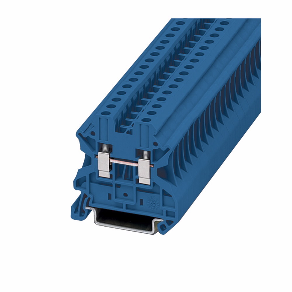 XBUT4BU IEC-XB 1-Level Terminal Block, 800/700/600 V AC, 30/38/41 A, 26 to 10 AWG Wire, DIN Rail Mount