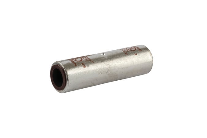 ASC350T ASC-T Series Dual Rated Standard Barrel Compression Splice, 350 kcmil Stranded Aluminum/Copper Conductor, 3.87 in L, Aluminum