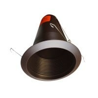 17550AOB Cone Baffle Trim, 6 in ID x 7-1/2 in OD, Incandescent Lamp, For Use With 6 in Recessed Housing, Aluminum