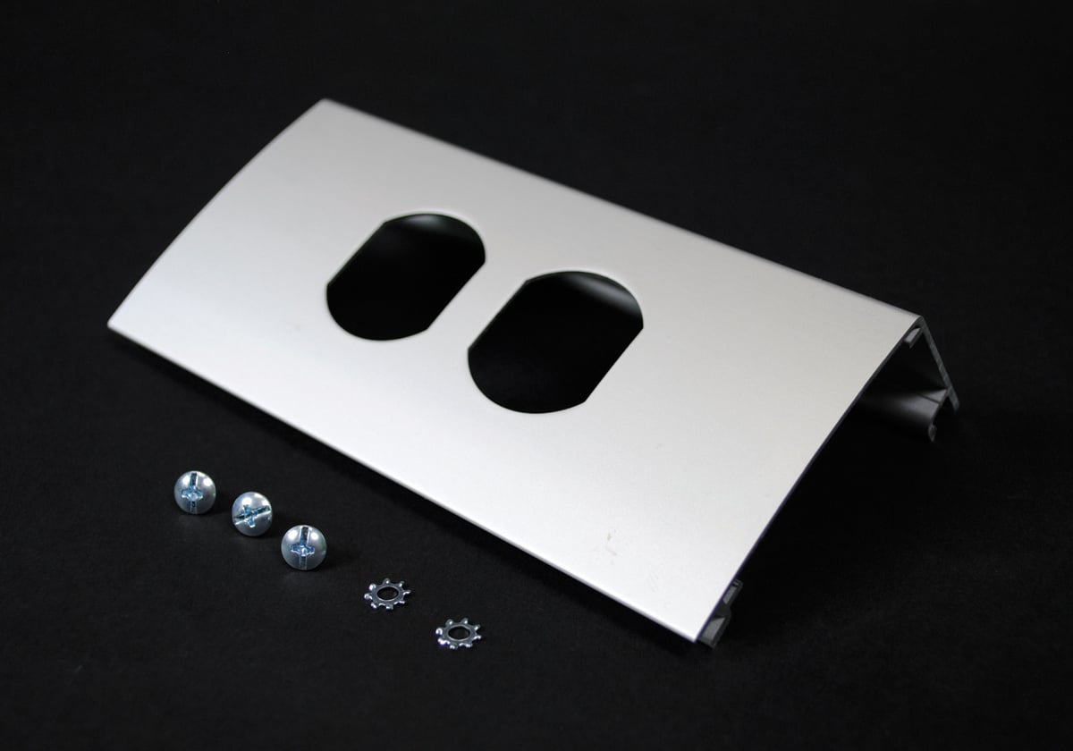 Duplex Device Plate Fitting; Aluminum