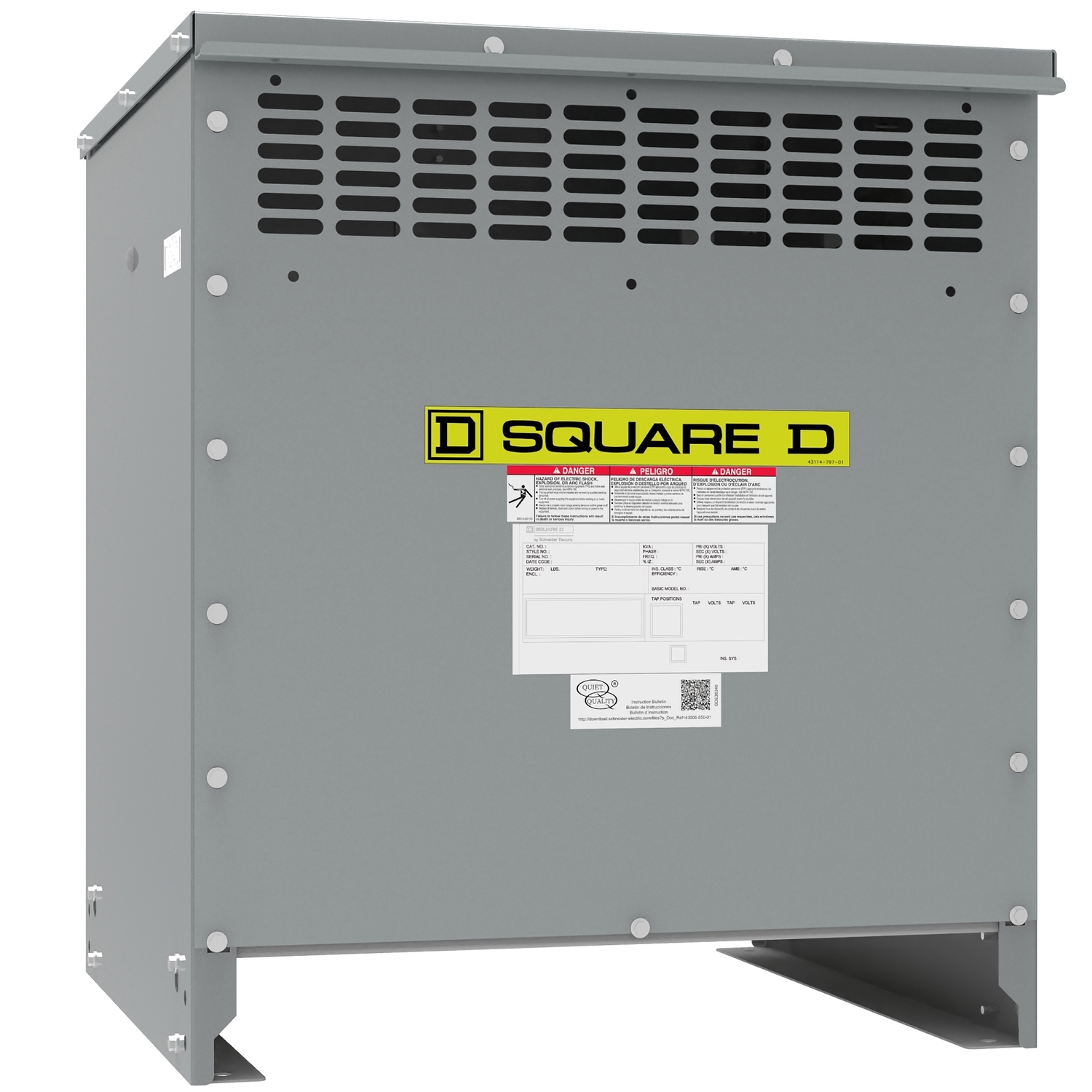 EXN45T3155H PH Series, 208 V primary, 480Y/277 V secondary, 3 phase