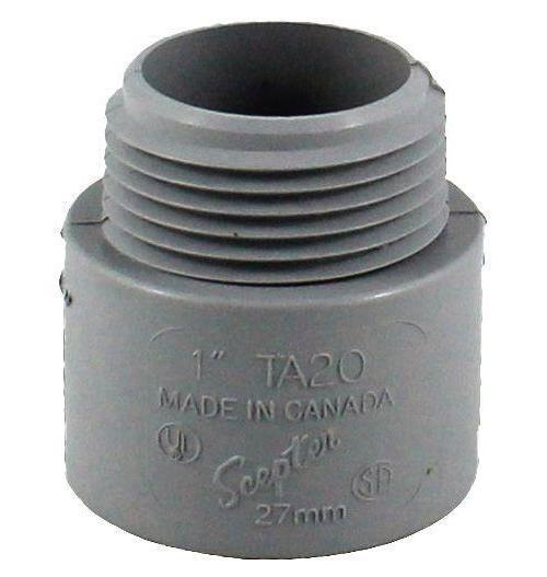077023 Scepter Terminal Adapter, 1 in, Male Thread, PVC Coated