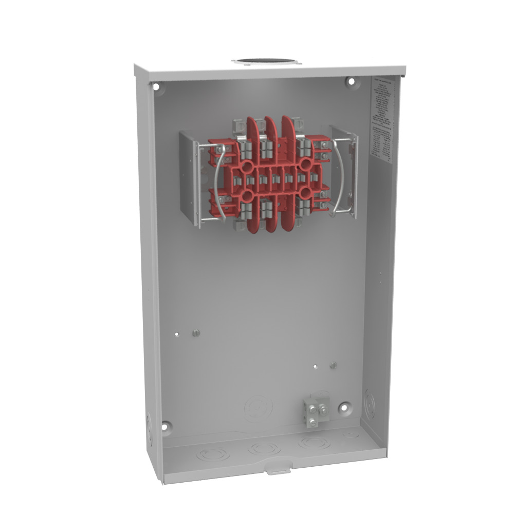 UC7445-RL-WC-951 Single Position Meter Socket with Test Switch Prewired, 20 Amp, 3 Phase, Ringless, No Bypass, 13 Term, OH, UG, 600V