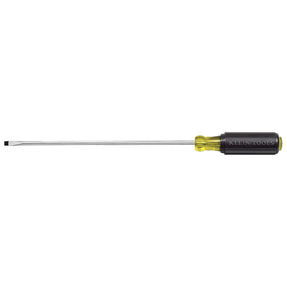 608-8 Cushion-Grip Miniature Screwdriver, 1/8 in Cabinet Point, Steel Shank, 10-3/4 in OAL, Acetate Handle, Polished Chrome, ANSI/ASME Specified