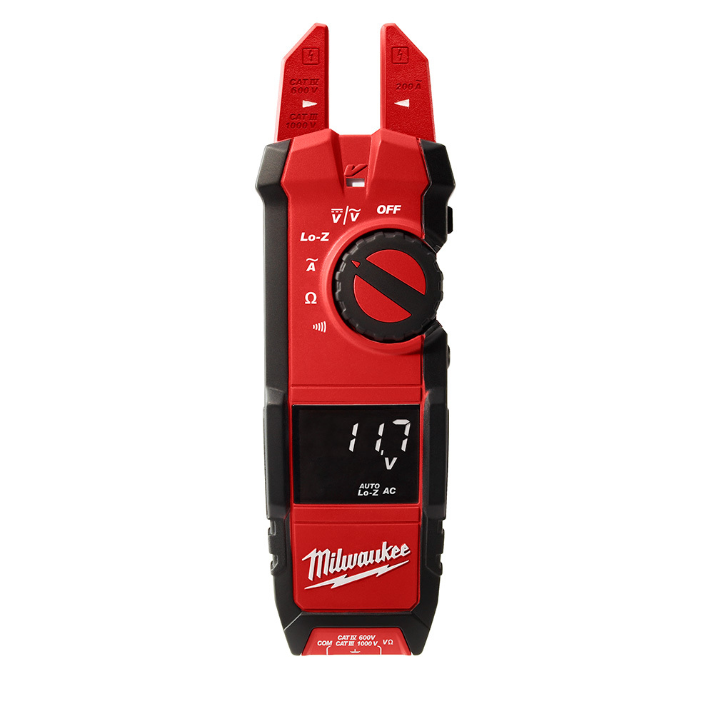 2205-20 Heavy Duty Digital Fork Meter, 200 A, 1000 V AC/DC, 40 mOhm, 50/60 Hz, 5/8 in Jaw, High Contrast White on Black LCD Display