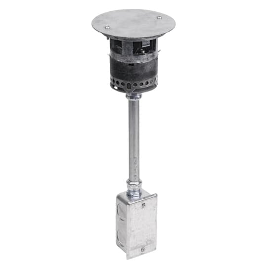 FPT3-2P-2C Steel City Flush Service Poke-Through Base Unit, 3 in Hole, 13 cu-in, Die Cast Zinc/Steel