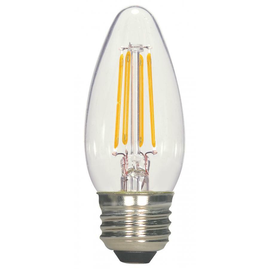 S9964 Dimmable LED Lamp, 6 W, 60 W Incandescent Equivalent, E26 Lamp, C11 Shape, 500 Lumens