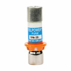 Eaton Bussmann series TPA telecommunication fuse, Indication pin, Orange ring for correct fuse position, 170 Vdc, 20A, 100 kAIC, Non Indicating, Current-limiting, Ferrule end X ferrule end
