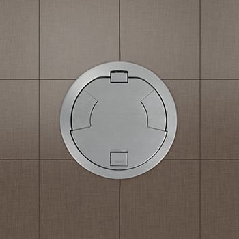 8CT2AA Evolution 8AT Flush Style Recessed Poke-Through Cover Assembly, 9-1/4 in Dia, Die Cast Aluminum