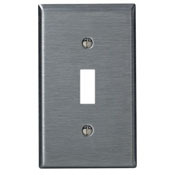SSJ1-40 Midway Size Wall Plate, 1 Gangs, 3-1/8 in W x 4-7/8 in H, 302 Stainless Steel