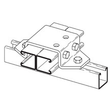 B581ZN 8-Hole U-Support, 7-1/16 in W, Steel