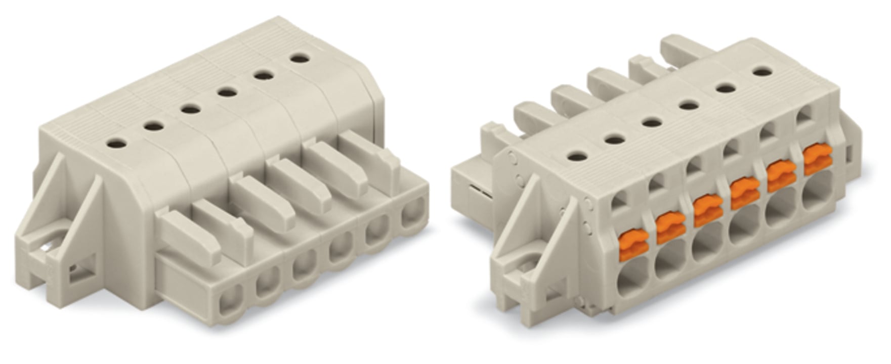 2721-110/031-000 Push Button 1-Conductor Female Connector, 630 V, 16 A, 24 to 12 AWG Wire, 10 Poles, Panel Mount