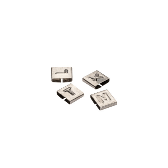 ER011 Ty-Rap Cable Tie Identification Tag, Legend: B, -112 to 1000 deg F, 316 Stainless Steel