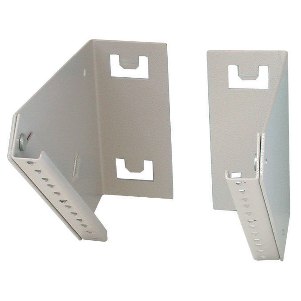 REK19 4-Unit Bottom Hinged Universal Pattern Patch Panel Mounting Bracket, For Use With QUADCAB Wall Mounted Cabinet, 7 in, Cold Rolled Steel, Gray