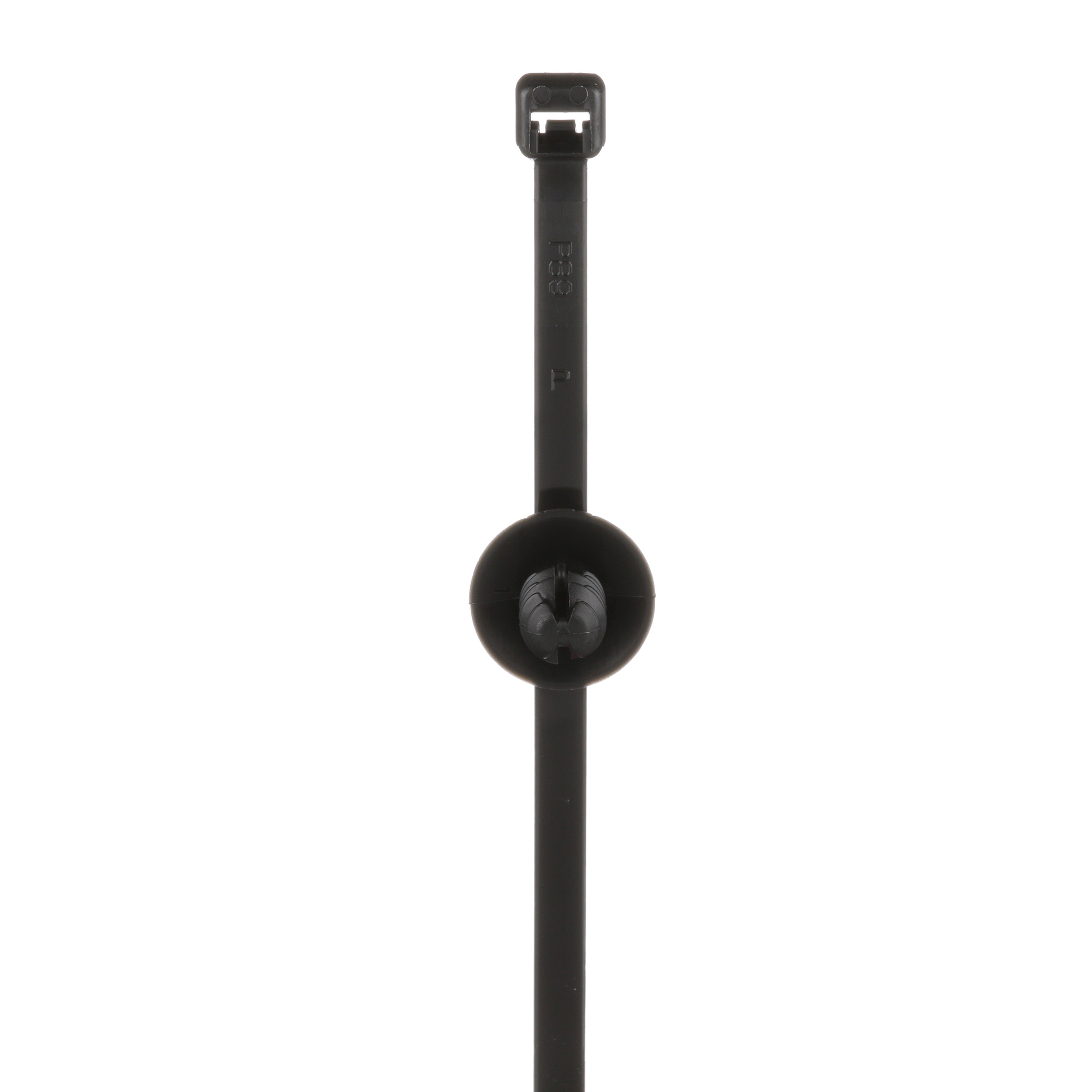 PUM-071-2S-D30 Fir Tree Tie, Blk, High Heat PA6.6, 0.28" Max Panel, 7.4"L, 50lb