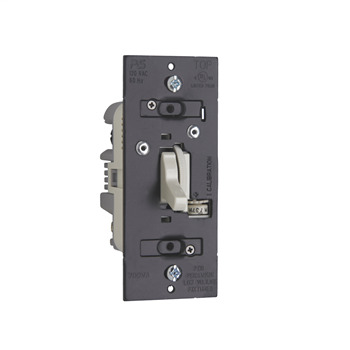 TDCL453PLA TradeMaster 3-Way Preset Toggle Dimmer, 120 VAC, 1 Poles, 3-Way Operation, Light Almond
