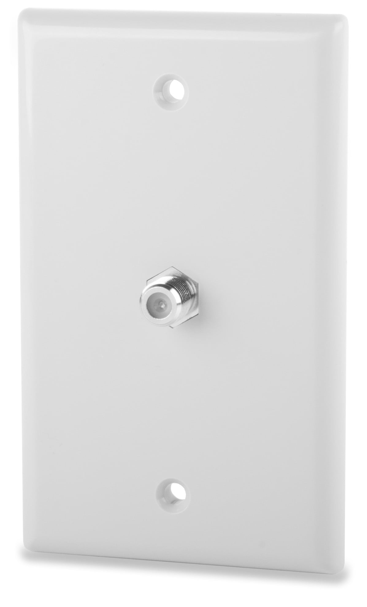 SCF-1F-WH Faceplate, 1 Gangs, 4-1/2 in L x 2-3/4 in W, Stainless Steel, Fastened Mount