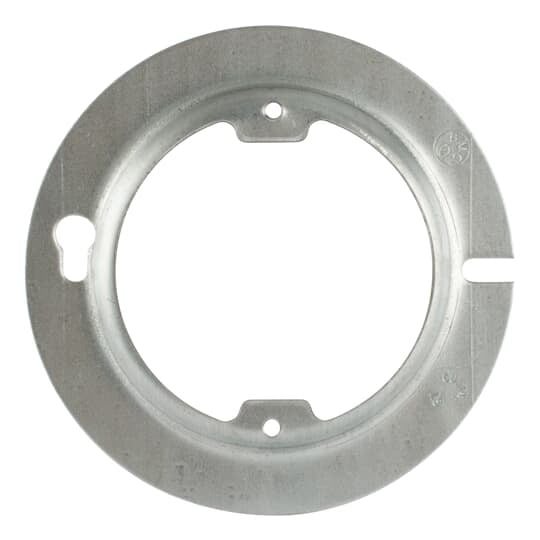 501-CS Steel City Outlet Box Cover, 4 in Dia, Ears Tapped 8/32 to 2-23/32 in on Center Cover, Steel
