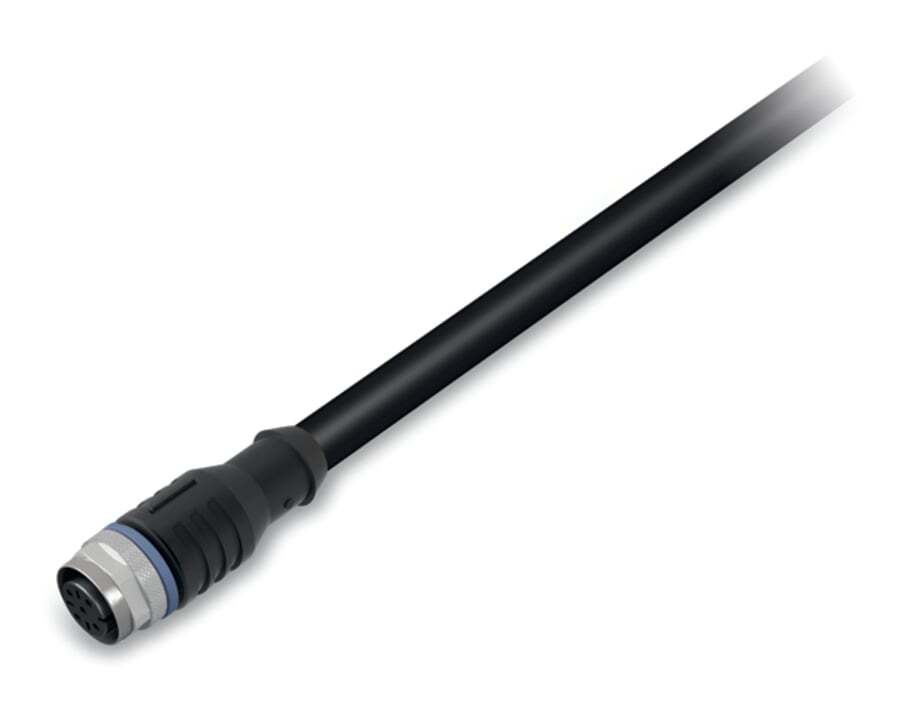 756-5301/050-050 Straight Sensor and Actuator Cable, 250 V AC/DC, M12 End Connection, 5 m L, Polyurethane