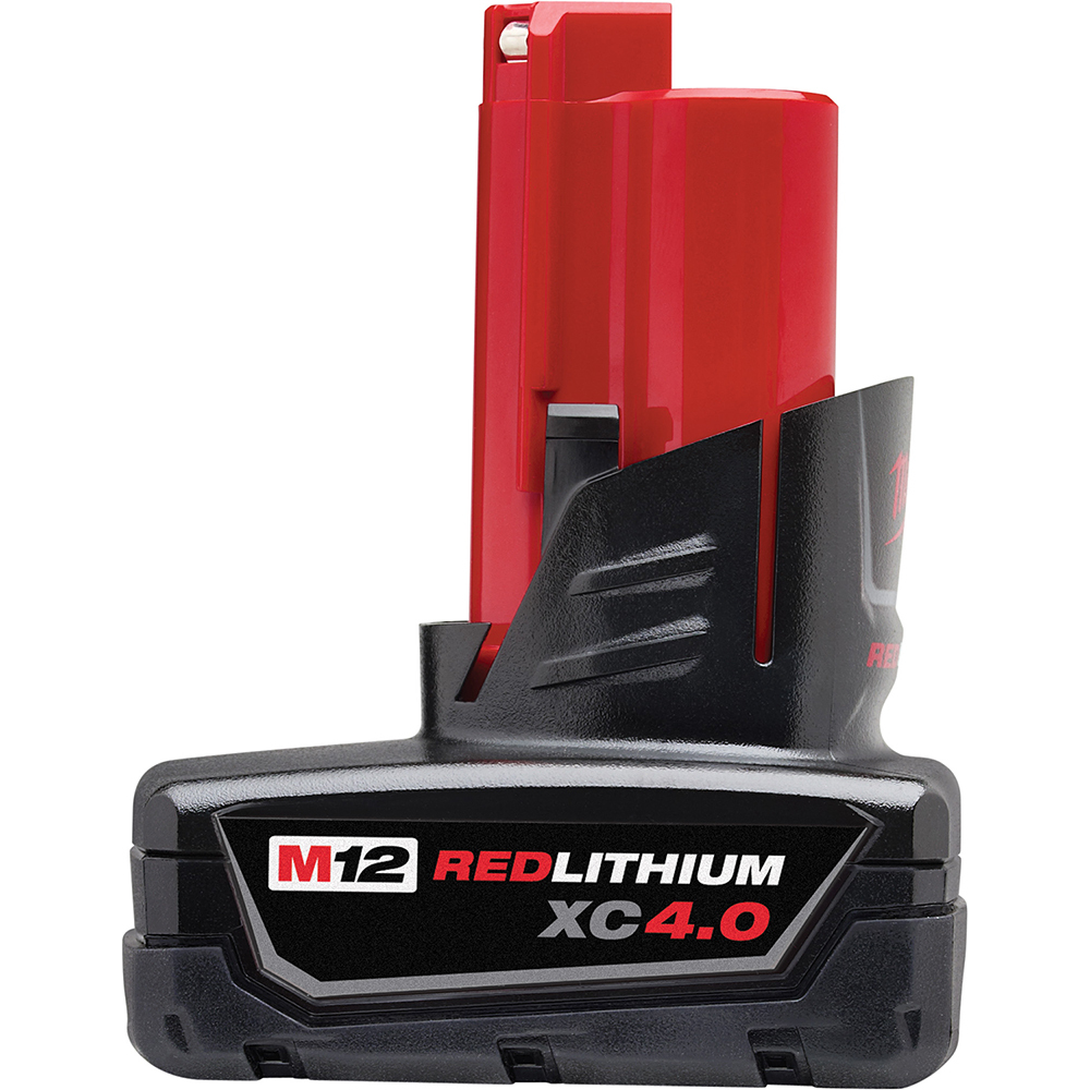 48-11-2440 M12 Redlithium Rechargeable Cordless Battery Pack, 4 Ah Li-Ion Battery, 12 V DC Charge, For Use With M12 Cordless Power Tool