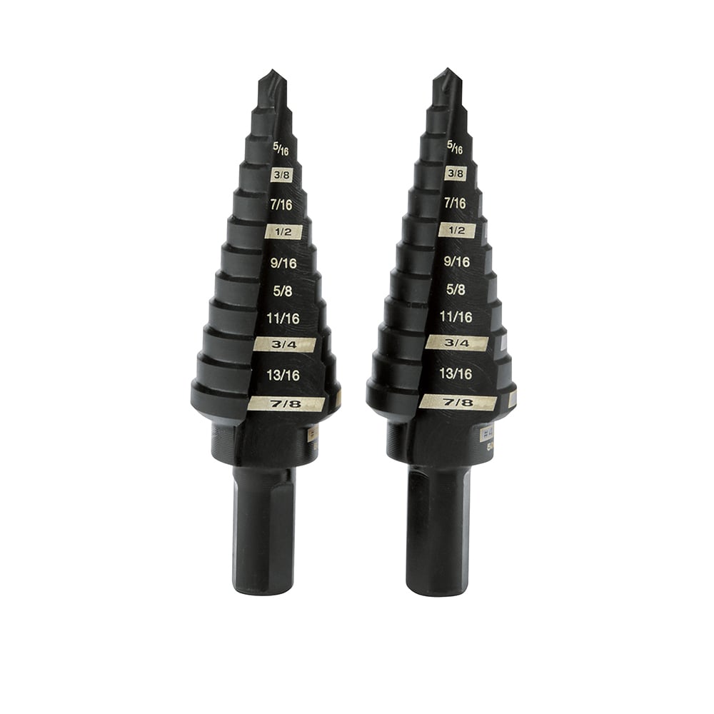 48-89-9234 Step Drill Bit Set, #4 Max Drill Bit, 2 Pieces, Black Oxide