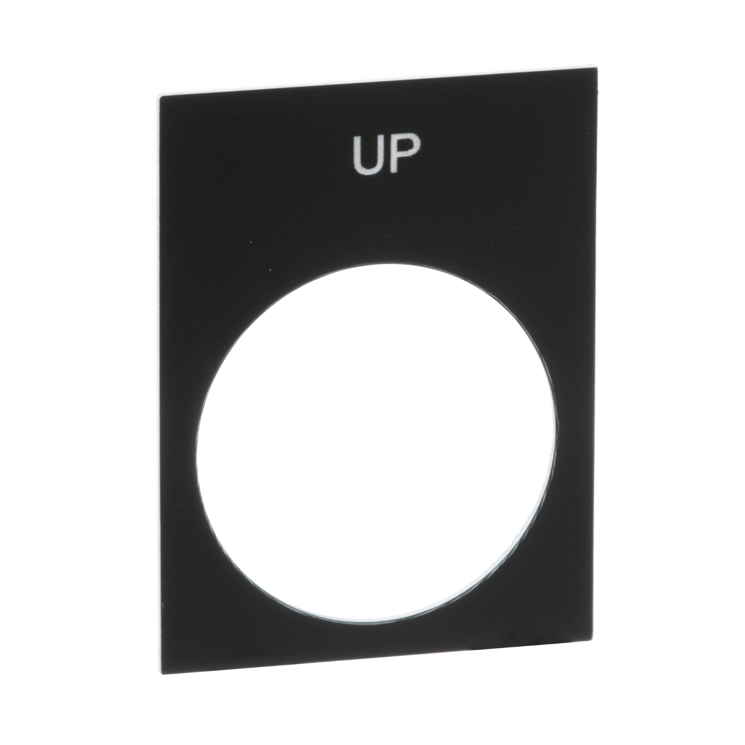 ZB2BY2307 Harmony Pushbutton Legend Plate, 1.18 in H x 1.57 in W, Rectangular Plate, PVC, Black Field