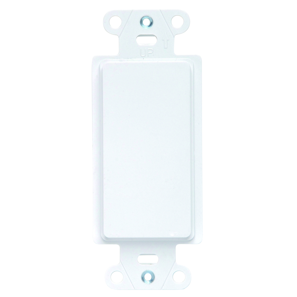 325-W Bare Insulation Vertical Orientation Wallplate Insert, For Use With Decorator Wallpate, Steel, White