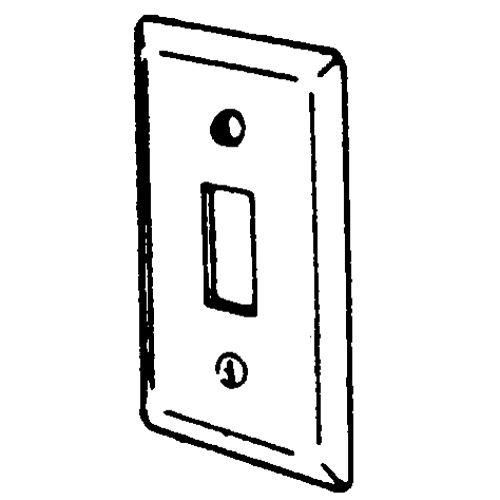 2594 Handy Box Cover, 4 in L x 2-1/8 in W, Toggle Switch Cover, Steel