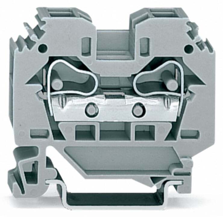 284-104 Operating Tool Conductor Terminal Block, 800 V, 57 A, 24 to 8 AWG Wire, 1 Poles, DIN Rail Mount