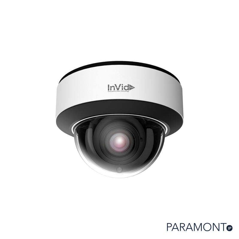 PAR-P4DRIR28-AI Security Camera, 4 Megapixel IP Plug & Play, Outdoor Dome, True AI, 65’ IR Range, WDR, Audio Input, Built-in MIc, PoE/12VDC, Facial Rec
