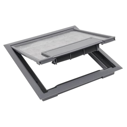 667-CST-SW-GRY Steel City Non-Metallic Floor Box Cover and Flange, 10.63 in L x 10.63 in W
