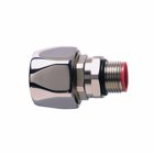 Nickel Plated Brass Straight Fitting with Fixed External Thread, Nominal Conduit Size 50 Millimeters, IP68 Rating, Metric Thread Size M50