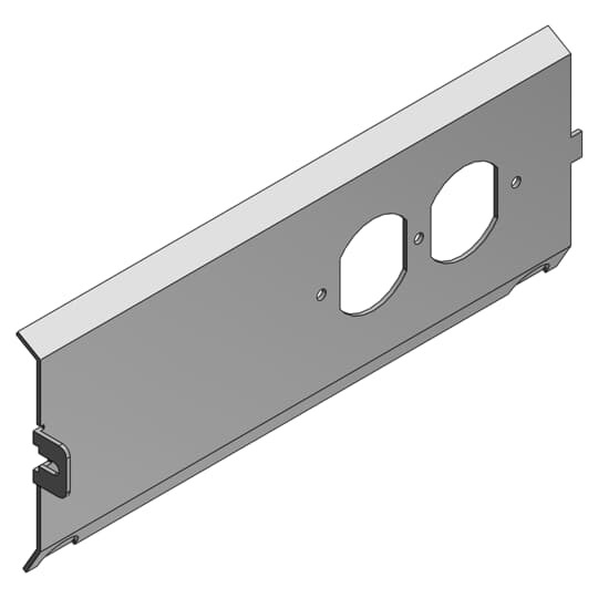 AFD-6A Steel City Single/Duplex Receptacle Data Panel Cover, For Use With AFM-6 Series Access Floor Module, Steel