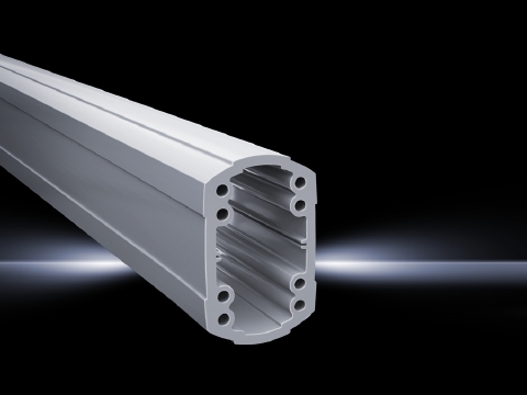 6212200 Solid Support Section, 79 in L x 3 in W x 4.7 in H, For Use With Model CP 120 Enclosure, Desk and Wall Section of Support Arm System, Extruded Aluminum, Pale Gray