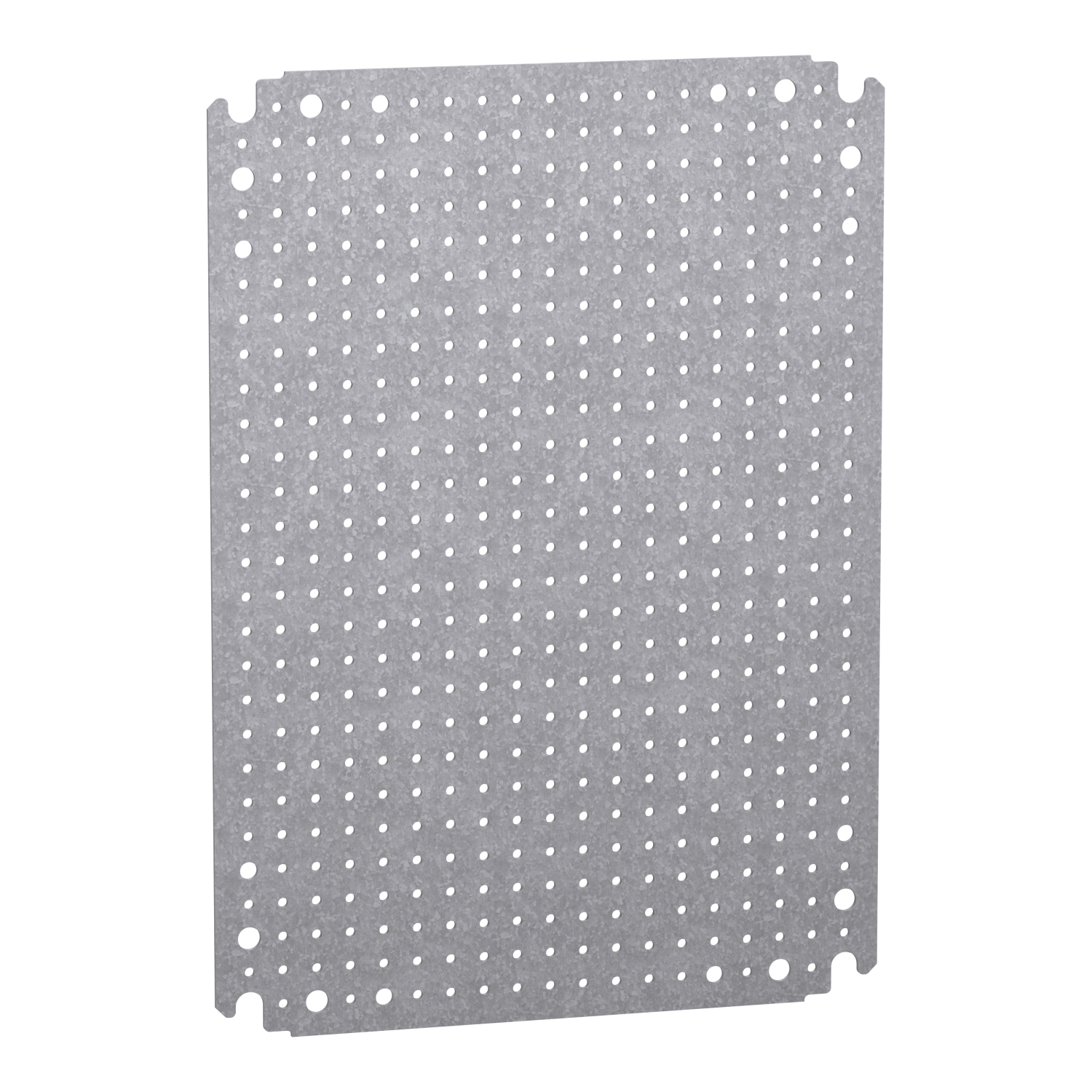 NSYMF43 Microperforated Mounting Plate With 3 and 6 mm Dia Hole on 12.5 mm Pitch, Galvanized Steel