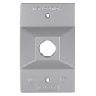 1/2 Inch 1-Hole Rectangular Lampholder Cover, Color Silver